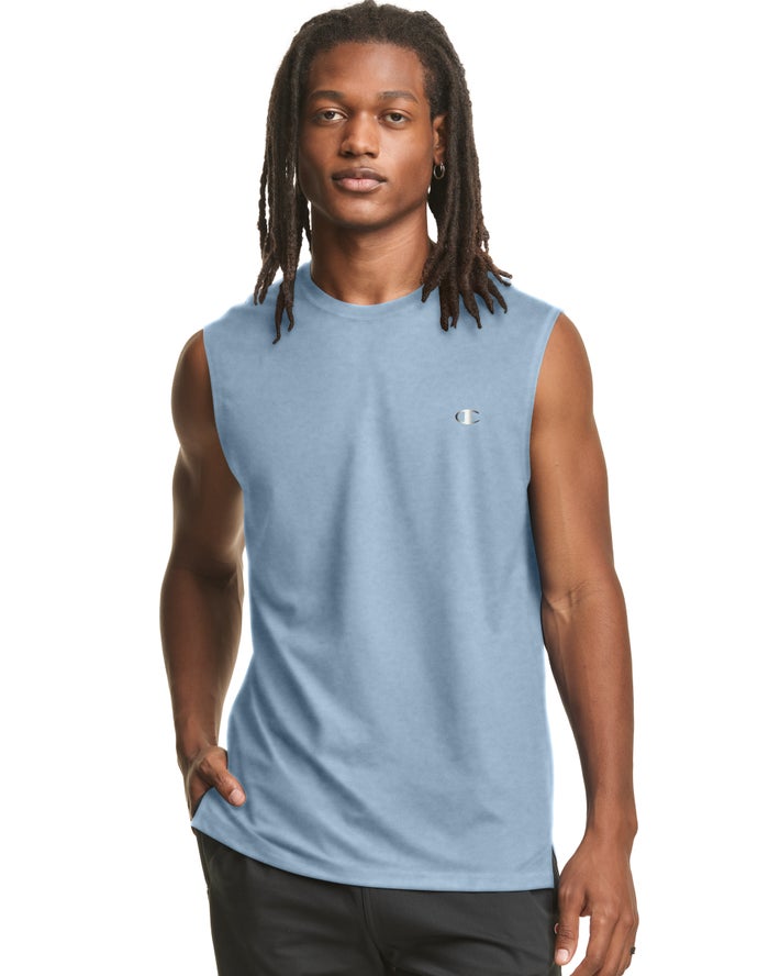 Champion Herre Tank Top Blå - Double Dry® - Danmark VFX-683197